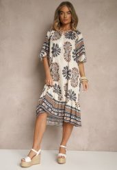 Czarna Pudełkowa Sukienka z Wiskozy w Abstrakcyjny Wzór Revirelle. Czarne sukienki Renee, na spotkanie biznesowe, l, bez wzorów, z materiału, eleganckie, bez kołnierzyka, bez ramiączek, midi. Za 69.99 zł.