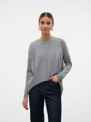 Vero Moda Sweter w kolorze szarym rozmiar: XS. Szare swetry Vero Moda, xs, bez wzorów, z włókna, bez ramiączek. Za 70.57 zł.