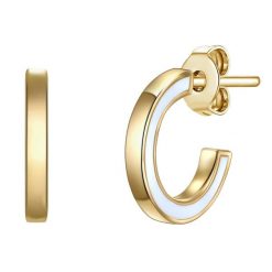 Glanzstücke München Srebrne kolczyki kreole srebro wysokiej próby żółte złoto Kolczyki 1 ct Damski. Szare kolczyki Glanzstücke München, srebrne. Za 139.99 zł.