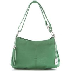 Skórzana torebka w kolorze zielonym - 30 x 20 x 8 cm. Torebki klasyczne Mia Tomazzi, Anna Morellini & Co. W wyprzedaży za 257.95 zł.