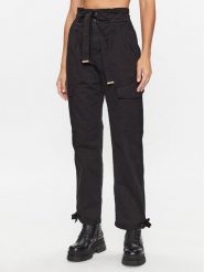 Pinko Spodnie materiałowe 101786 A15L Czarny Regular Fit. Czarne spodnie materiałowe Pinko, bez wzorów, z bawełny. Za 649.99 zł.