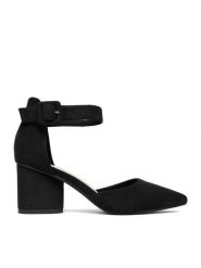 DeeZee Czółenka CEO-112233 Czarny. Czarne czółenka DeeZee, bez wzorów, z materiału, bez obcasa, bez zapięcia. Za 139.99 zł.