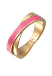 Elli Damski pierścionek skręcony z białą emalią ze srebra próby 925 Sterling Silver Pierścionki 1 ct. Białe pierścionki Elli, srebrne. Za 368.99 zł.