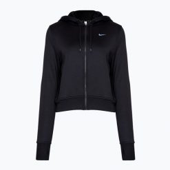 Bluza damska Nike Therma-FIT One. Czarne bluzy Nike, bez wzorów, bez kaptura, na fitness i siłownię. Za 299.99 zł.