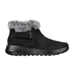Botki zimowe damskie Skechers On-The-Go Joy First Glance buty ze skóry. Czarne trekkingi Skechers, bez wzorów, z materiału, bez zapięcia, trekkingowe. Za 269.00 zł.