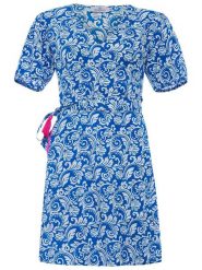 Zwillingsherz Sukienka w kolorze niebieskim rozmiar: L/XL. Niebieskie sukienki Zwillingsherz, l, z aplikacjami, z wiskozy, bez kołnierzyka, bez ramiączek, mini, rozkloszowane. Za 96.83 zł.