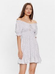 Glamorous Sukienka codzienna CK7006 Biały Regular Fit. Białe sukienki Glamorous, na co dzień, bez wzorów, z syntetyku, bez kołnierzyka, bez ramiączek, proste. Za 149.99 zł.