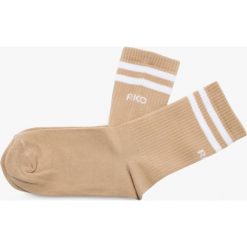 Beżowe skarpetki z paskami. Brązowe skarpetki Ryłko, bez wzorów, z bawełny, bez dodatków. Za 24.99 zł.