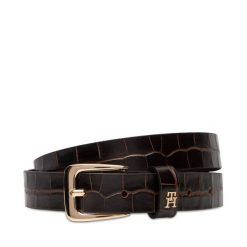 Pasek Damski Tommy Hilfiger. Brązowe paski Tommy Hilfiger, bez wzorów. Za 229.99 zł.