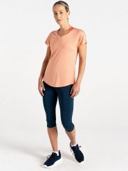 Dare 2b Koszulka sportowa "Vigilant Tee" w kolorze brzoskwiniowym rozmiar: 44. Pomarańczowe t-shirty sportowe Dare 2b, bez wzorów, z materiału, bez ramiączek, outdoorowe. Za 70.57 zł.