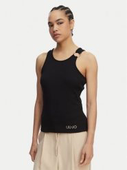 Liu Jo Beachwear Top VA6122 J4822 Czarny Regular Fit. Czarne topy Liu Jo Beachwear, s, bez wzorów, z bawełny, bez kołnierzyka, bez ramiączek. Za 299.99 zł.