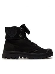 Palladium Trapery Baggy 92353060M Czarny. Czarne traperki Palladium, bez wzorów, z materiału, bez obcasa, bez zapięcia. Za 289.99 zł.