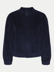 Pieces Kurtka bomber Rillo 17154209 Granatowy Regular Fit. Niebieskie kurtki Pieces, s, bez wzorów, z bawełny, bez kaptura. Za 149.99 zł.