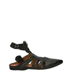 SANDAŁY 525123 NERO. Sandały Venezia, bez wzorów, ze skóry, bez obcasa, bez zapięcia. Za 349.00 zł.