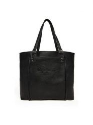 Pepe Jeans Torebka Bellamie Code PL0300005 Czarny. Czarne shopper bag Pepe Jeans, bez wzorów, z jeansu, bez dodatków. Za 349.99 zł.