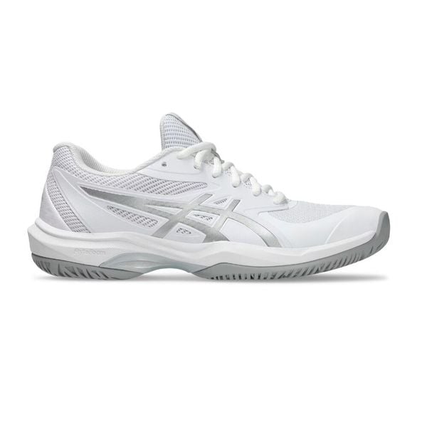Damskie buty do tenisa Asics Game FF. Białe buty treningowe ASICS, bez wzorów, z gumy, bez zapięcia, tenisowe. Za 386.50 zł.