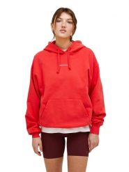 Bluza Peak Performance damska Original Terry Hood czerwona - M. Czerwone bluzy Peak Performance, m, bez wzorów, z bawełny, eleganckie, bez ramiączek, z kapturem. Za 489.00 zł.
