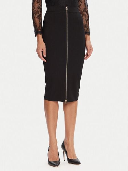 Rinascimento Spódnica ołówkowa CFC0126163003 Czarny Slim Fit. Czarne spódnice Rinascimento, s, bez wzorów, z syntetyku, ołówkowe. Za 249.99 zł.