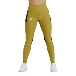 Damskie legginsy Arena Team Panel. Zielone legginsy Arena, bez wzorów, ze skóry, długie. Za 241.00 zł.