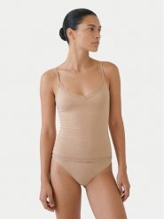 Ysabel Mora Podkoszulek 19459 Beżowy jasny Slim Fit. Brązowe koszule nocne ysabel mora, xl, bez wzorów, z wiskozy, bez ramiączek. Za 109.99 zł.