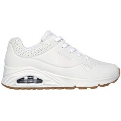 Buty sportowe damskie Skechers Uno stand On Air. Białe buty sportowe lifestyle Skechers, bez wzorów, z materiału, sportowe, bez zapięcia. Za 356.00 zł.