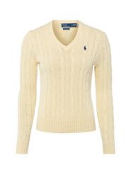 Polo Ralph Lauren Sweter damski z dzianiny Kobiety Bawełna żółty jednolity, M. Żółte swetry Polo Ralph Lauren, m, bez wzorów, z bawełny, bez ramiączek. Za 989.95 zł.