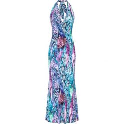 Sukienka maxi. Niebieskie sukienki bonprix, bez wzorów, bez kołnierzyka, bez ramiączek, maxi. Za 149.99 zł.