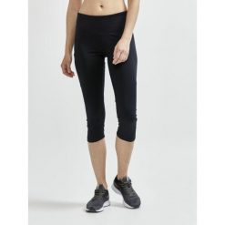 Legginsy damskie Craft Adv Essence Capri. Czarne legginsy Craft, bez wzorów, z dżerseju. Za 239.25 zł.