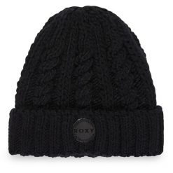 Czapka Roxy. Czarne czapki zimowe Roxy, bez wzorów. Za 129.99 zł.