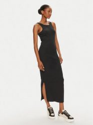 Pieces Sukienka codzienna Ruka 17136447 Czarny Slim Fit. Czarne sukienki Pieces, na co dzień, l, bez wzorów, z bawełny, bez kołnierzyka, bez ramiączek, proste. Za 79.99 zł.