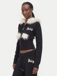 Juicy Couture Kardigan JCWAS226309 Czarny Regular Fit. Czarne swetry Juicy Couture, xxs, bez wzorów, z syntetyku, bez ramiączek. Za 499.99 zł.