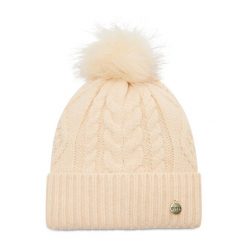 Czapka Guess. Brązowe czapki zimowe Guess, z aplikacjami. Za 139.99 zł.