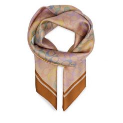 Chusta Coach. Brązowe chusty Coach, bez wzorów. Za 399.99 zł.