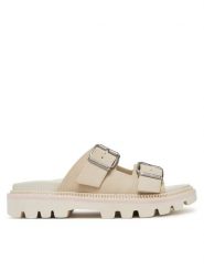 Tommy Jeans Klapki Double Strap Sandal Suede EN0EN02797 Écru. Klapki Tommy Jeans, bez wzorów, z jeansu, bez obcasa, bez zapięcia. Za 229.99 zł.