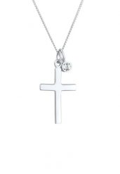 Elli Damski wisiorek krzyż Religia Ponadczasowy z kryształem w srebrze próby 925 Naszyjniki 1 ct. Naszyjniki Elli, z materiału, z kryształem, srebrne. Za 243.99 zł.