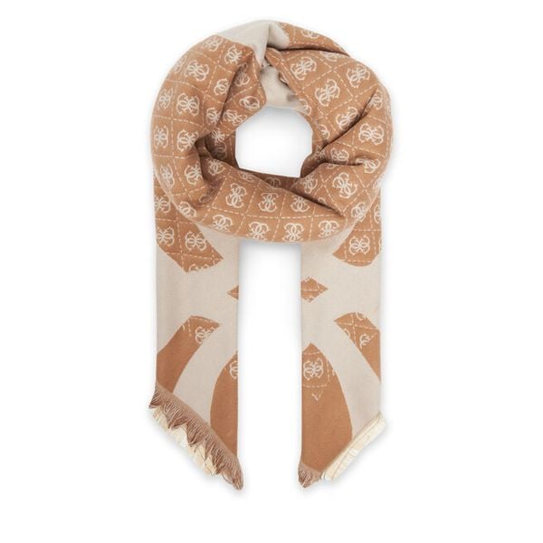 Chusta Guess. Brązowe chusty Guess, z aplikacjami. Za 239.99 zł.