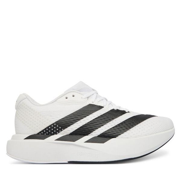 Buty do biegania adidas. Białe buty do biegania adidas, bez wzorów, bez zapięcia, do biegania. Za 349.99 zł.