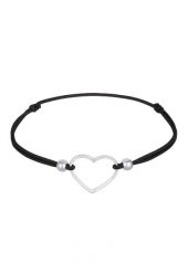 Elli Damski zegarek z wyciętym sercem i elastyczną opaską ze srebra próby 925 Sterling Silver Bransoletki 1 ct. Szare bransoletki Elli, srebrne. Za 203.99 zł.
