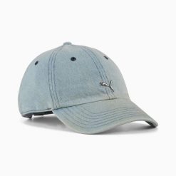 Czapka z daszkiem unisex Puma WARDROBE ESS METAL niebieska 02596807. Niebieskie czapki z daszkiem Puma, bez wzorów, z bawełny, eleganckie. Za 93.48 zł.