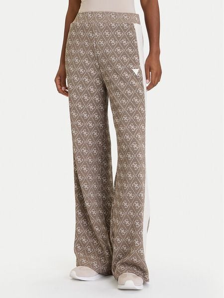 Guess Spodnie dresowe V5BB15 K1990 Brązowy Relaxed Fit. Brązowe spodnie dresowe Guess, z aplikacjami, z dresówki. Za 319.99 zł.