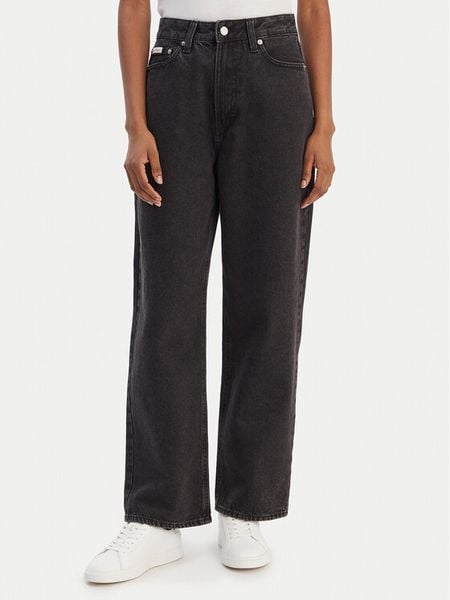 Calvin Klein Jeans Jeansy LV047E627G Czarny Barrel Fit. Czarne jeansy Calvin Klein Jeans, bez wzorów, z bawełny. Za 269.99 zł.