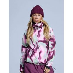 Kurtka narciarska damska - Arty - Ocieplana 2L - Tie-dye różowym i wielokolorowy. Zielone kurtki narciarskie POEDERBAAS, l, bez wzorów, z materiału, bez kaptura, narciarskie. Za 915.52 zł.