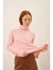 Just Cashmere Kaszmirowy golf "Lexie" w kolorze jasnoróżowym rozmiar: M. Różowe swetry Just Cashmere, m, bez wzorów, z kaszmiru, bez ramiączek. Za 501.57 zł.