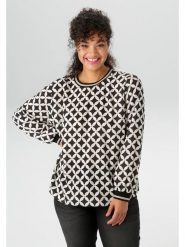 Aniston Bluzka w kolorze czarno-białym rozmiar: 44. Białe bluzki Aniston, bez wzorów, bez kołnierzyka, bez ramiączek. Za 95.99 zł.