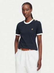 Beverly Hills Polo Club T-Shirt P-SS26W-TS0104 Granatowy Regular Fit. Niebieskie t-shirty Beverly Hills Polo Club, s, bez wzorów, z bawełny, bez kołnierzyka, bez ramiączek. Za 118.99 zł.