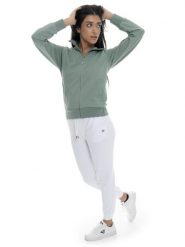 Bluza lekki z bawełna z kieszenie na co dzień. Zielone bluzy LEONE 1947 APPAREL, s, bez wzorów, z bawełny, bez ramiączek, bez kaptura. Za 218.92 zł.