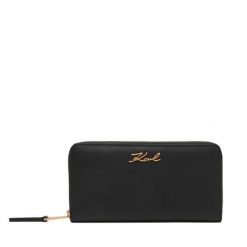 Portfel KARL LAGERFELD. Czarne portfele KARL LAGERFELD, bez wzorów. Za 649.99 zł.