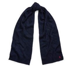 Szalik Polo Ralph Lauren. Niebieskie szaliki i kominy Polo Ralph Lauren, bez wzorów. Za 679.99 zł.