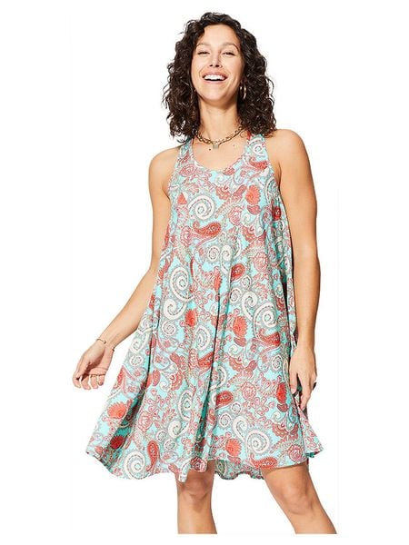 Ipanima Sukienka w kolorze biało-czerwono-turkusowym rozmiar: 34-40. Białe sukienki Ipanima, bez wzorów, klasyczne, bez kołnierzyka, bez ramiączek, mini, sportowe. Za 48.39 zł.