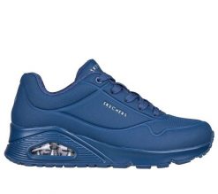 Sneakersy damskie Skechers Uno-Stand On Air buty sportowe niebieskie (73690-BLU). Niebieskie buty treningowe Skechers, na lato, bez wzorów, z gumy, bez zapięcia, trekkingowe. Za 289.00 zł.